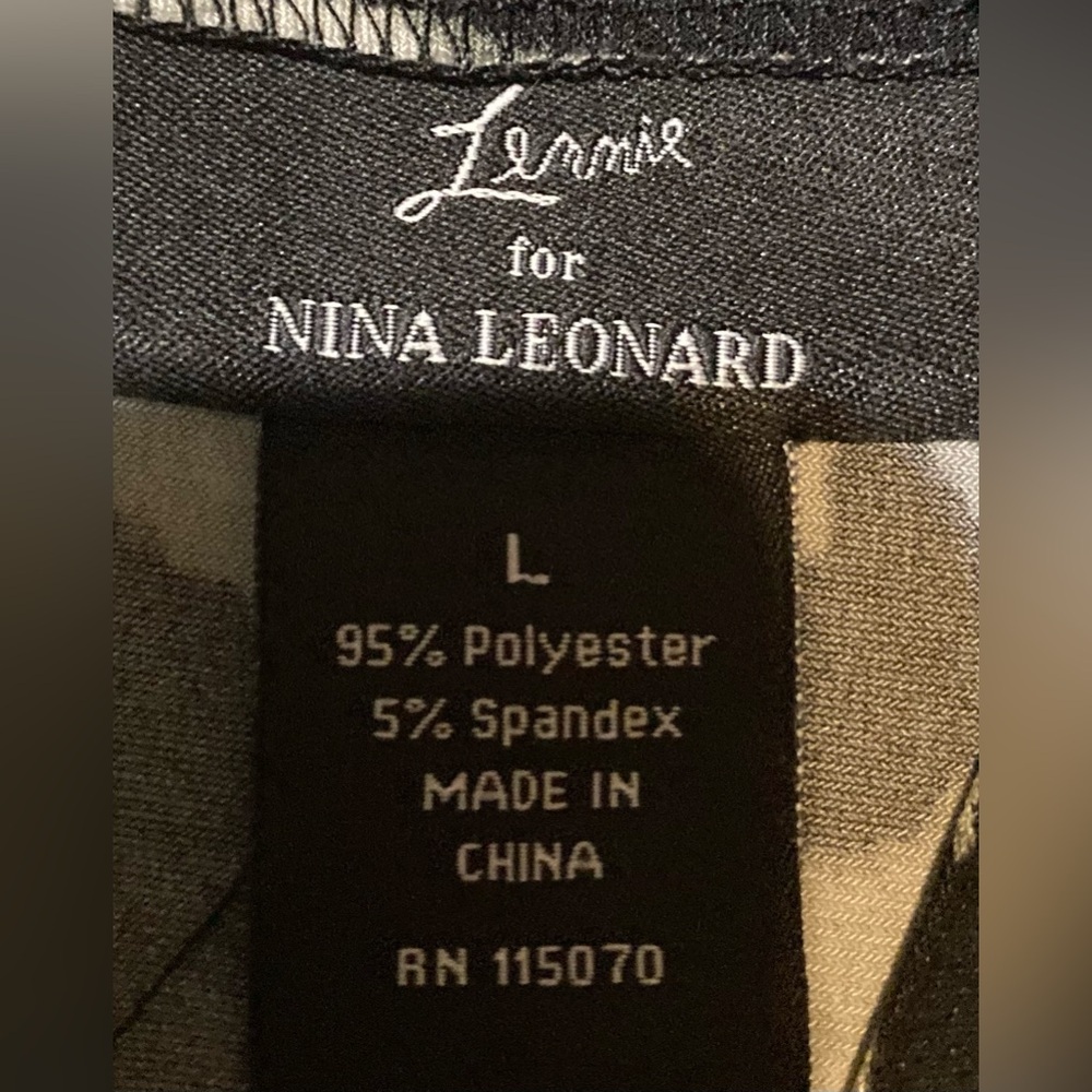 Nina Leonard Black and Gray Animal Print Shrug - Picture 5 of 10